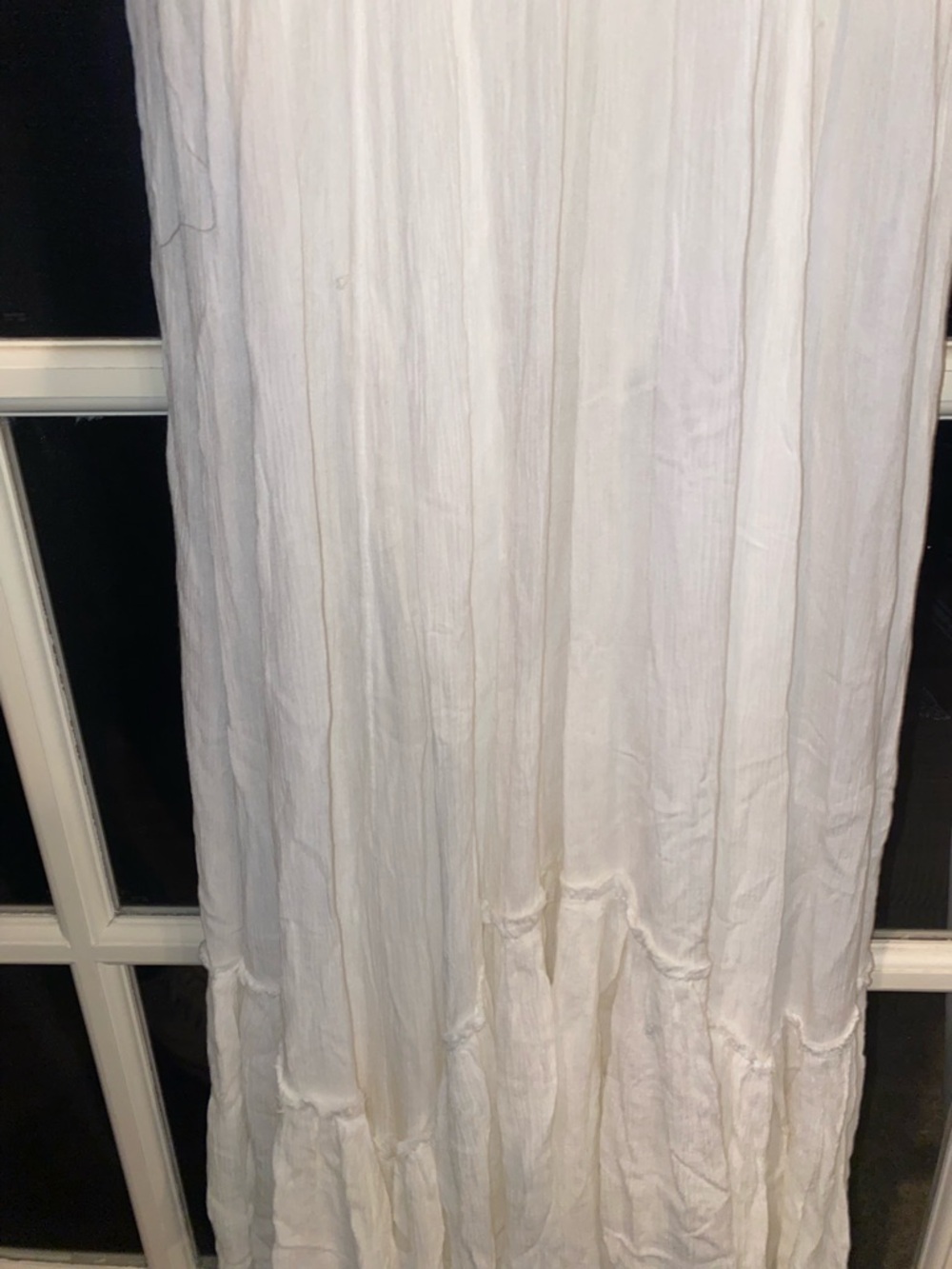 Free People Fun In The Sun White V-Neck Pleated Maxi Dress - Picture 9 of 12